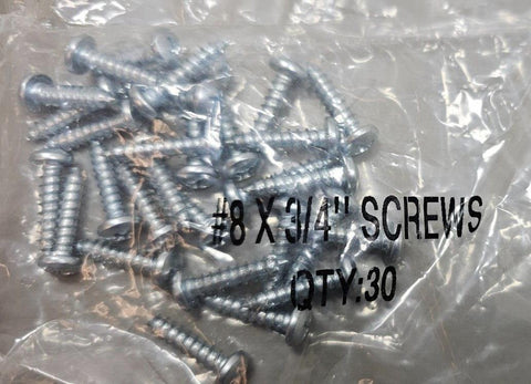 QTY 1,290 #8 x 3/4" Length Phillips Pan A SMS Zinc Plated Screws (#8X3/4SMS)