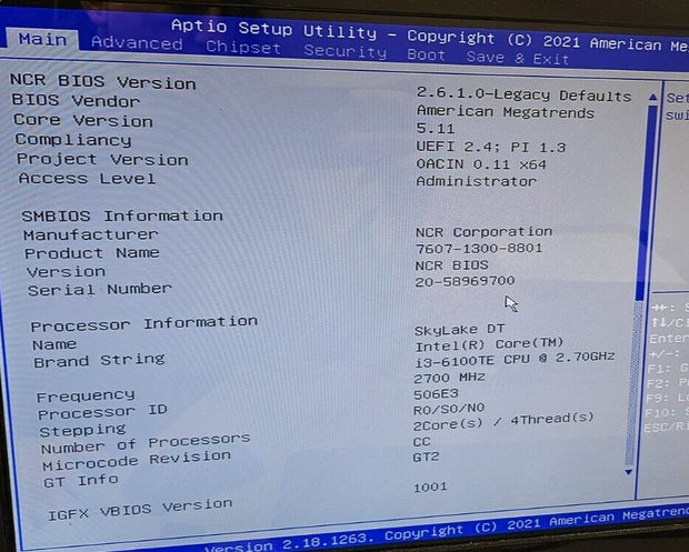 New NCR RealPOS XR8 7607 POS Terminal, i3-6100TE 4GB/500GB, No OS, Dual Display