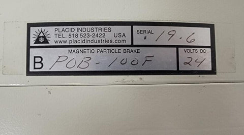 New NiikaCorp Placid Industries Magnetic Particle Brake POB-100F
