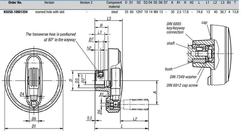 New Kipp Handwheels w/Fold Away Size Reamed Hole w/Slot K0258 (Bulk Available!)
