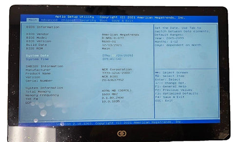 NCR CX5 15" POS Touchscreen Terminal  7773-1216 4GB/120GB SSD W10 New w/ Issue!