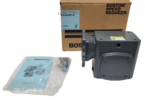 BOSTON GEAR F724-20-B7-G Speed Reducer: 20:1, 88 RPM, 1.5 HP Input Max