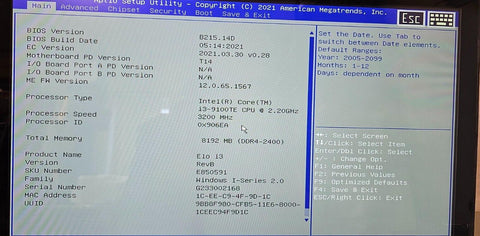 Elo I-Series 2.0 ESY22i3 21.5'' E850591 i3-9100TE 8GB 128GB SSD W10 1080P (NOS)