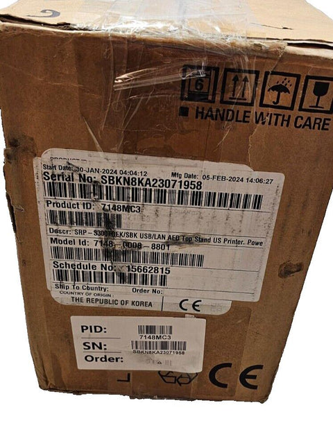 New NCR/Bixolon SRP-S300 Thermal Receipt Printer 100-240V, USB/Ethernet/RJ11