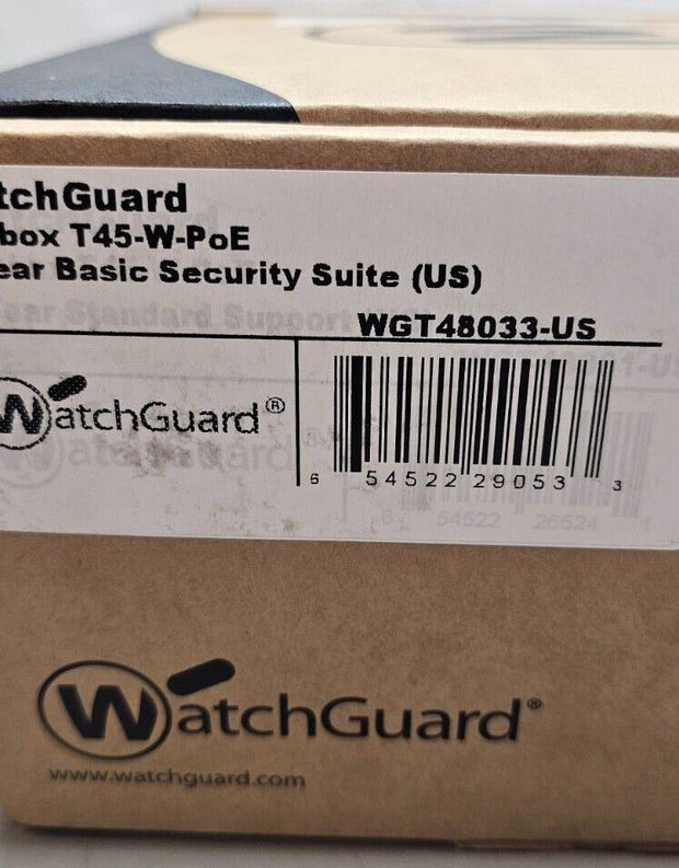 WatchGuard Firebox T45-W-PoE Network Security/Firewall Appliance WGT48033US 3YR