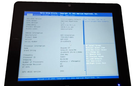 NCR XR7 Plus 15" POS Touchscreen Terminal, 2.3Ghz, 16GB/240GB SSD, No OS