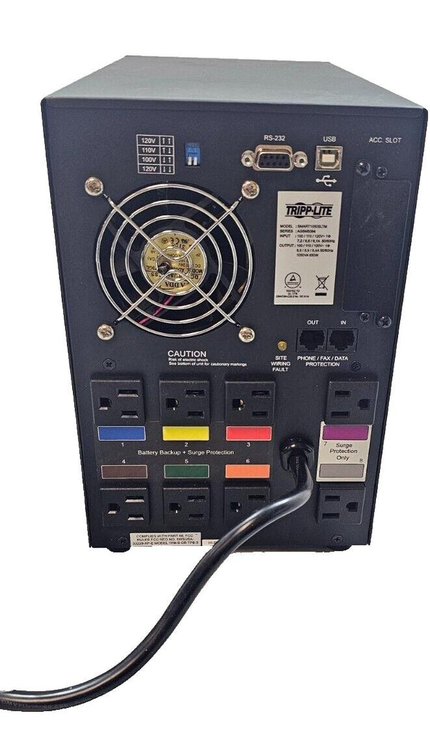 Tripp Lite SmartPro 120V 1.05kVA 650W UPS Tower, 8 Outlet (SMART1050SLTM)