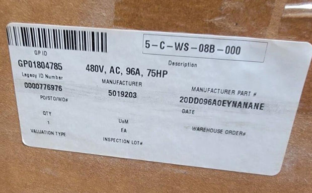 New Allen-Bradley 20DD096A0EYNANANE PowerFlex 700S AC Drive