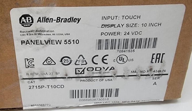 Allen Bradley Panelview 5510 2715P-T10CD Operator Interface