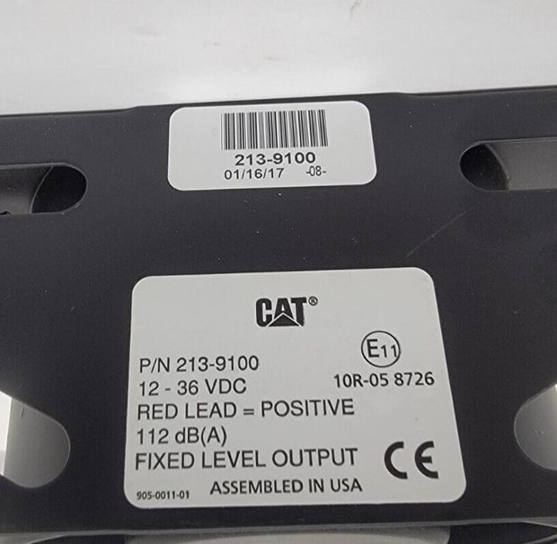 CAT 213-9100: 112 Decibel Backup Alarm 12-36VDC