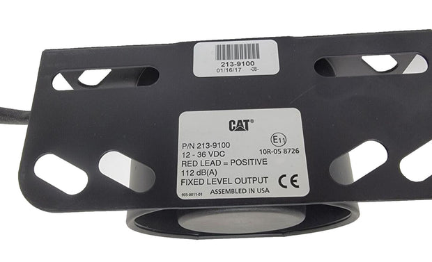 CAT 213-9100: 112 Decibel Backup Alarm 12-36VDC