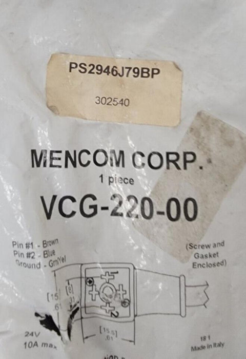 Mencom VCG-220-00 Solenoid Valve Connector