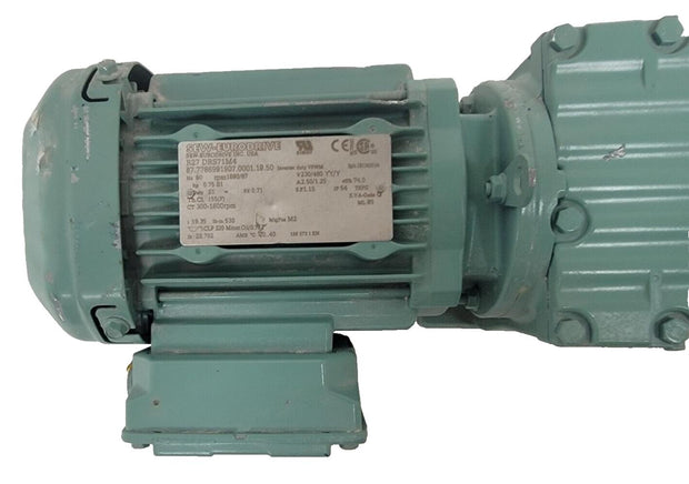 Sew-Eurodrive R27 DRS71M4 0.75HP Gearmotor 1690 RPM