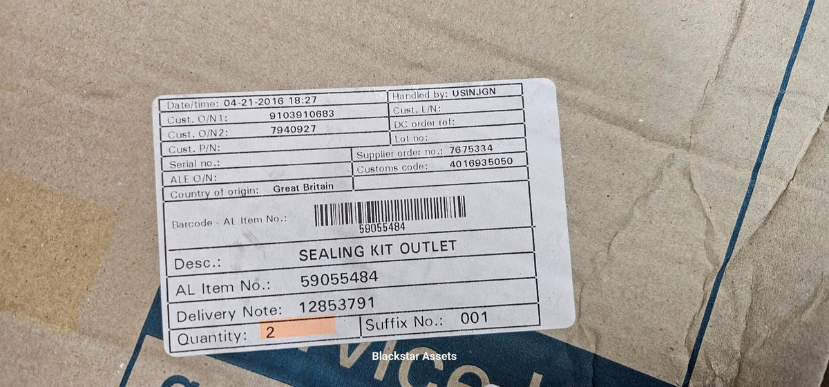 Qty 2 Sets, Alfa Laval Inc 59055484 Sealing Kit Outlet 590554-84 O Rin ...