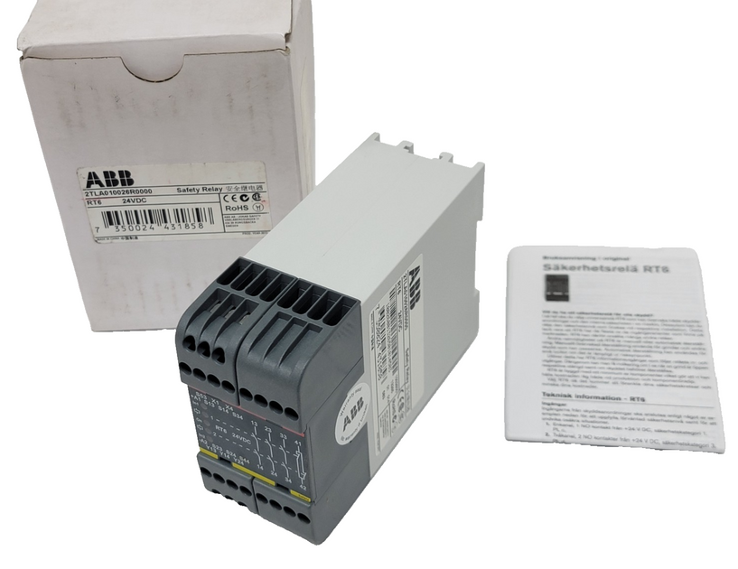 New ABB Safety Relay 2TLA010026R0000 RT6 24VDC 4PST 3N0 6A – Blackstar ...