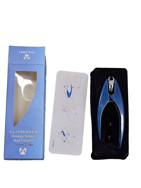 Azurro CLIPPERPRO 2.0 Nail Clipper w/ Swivel Head and Lock Blue