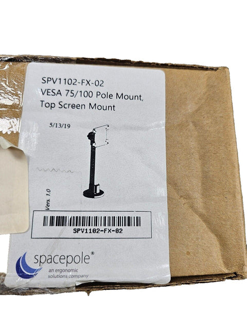 Spacepole SPV1102-FX-02 Angled 75/100 VESA Display Mount, 300mm Pole, Tilt, Rota