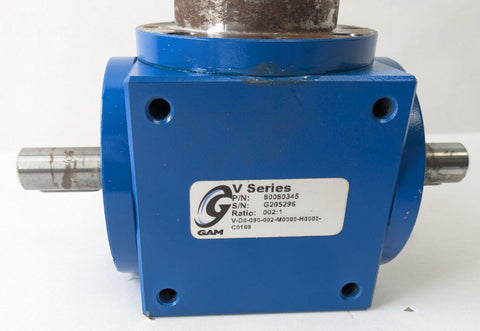 GAM V Series Spiral Bevel Dual Right Angle Gearbox 80080345 V-D0-090-002S Gament