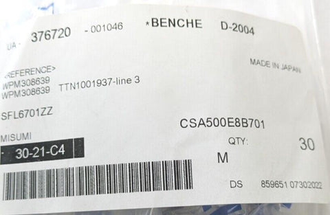 1x MIsumi Deep Groove Ball Bearing SFL6701ZZ Small Flanged Double Shielded 440C