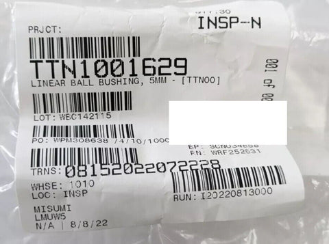 New Misumi Linear Ball Bearing LMUW5 28mm L 10mm OD 5mm Shaft,  High Grade