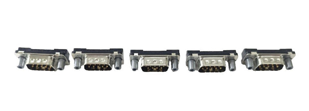 QTY 100 Te Connectivity Amp Connector 1-5747871-4 9 Pin D-Sub Vert Male, Gold