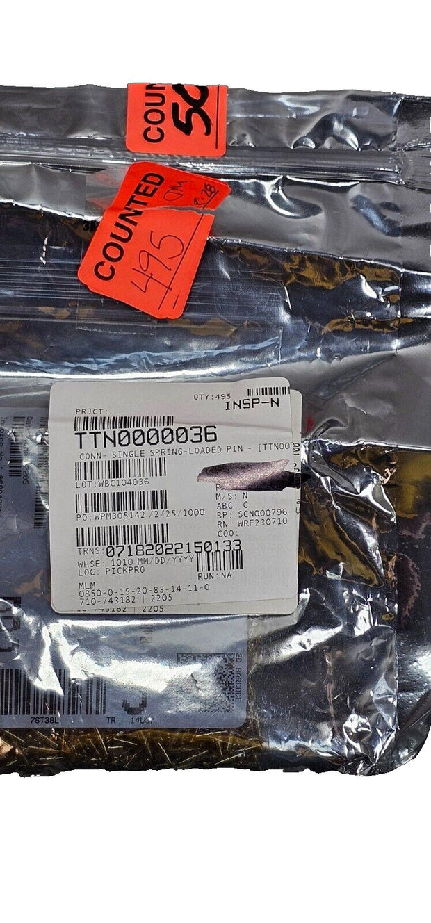 495 PCS Mill-Max Gold Plated Single Load Contact Springs 3.29-5.58mm 8.8A T/H