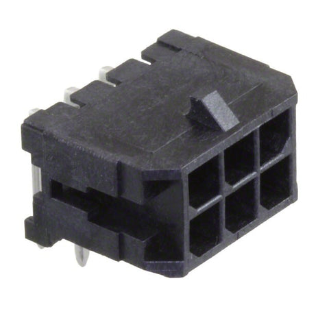 100 PCS Molex 43045-0602 6 Pin 3MM Dual Row Connector Header R/A Through Hole