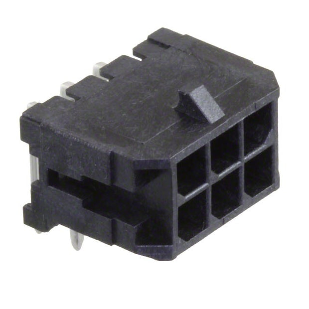 100 PCS Molex 43045-0602 6 Pin 3MM Dual Row Connector Header R/A Through Hole
