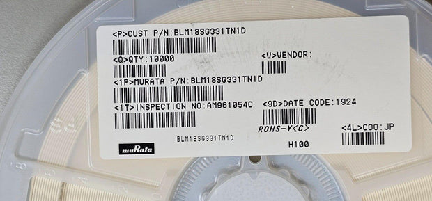 9600PCS BLM18SG331TN1D Ferrite Beads Multi-Layer 330Ohm 25%25 100MHz 1.5A 0.0