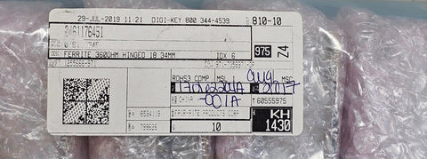 10PCS Fair-Rite 461176451 Ferrite  Clamp on Core 61 360Ohm@100Mhz 18.35mm