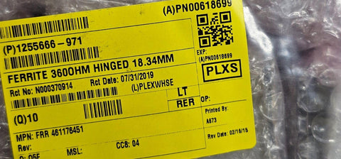 10PCS Fair-Rite 461176451 Ferrite  Clamp on Core 61 360Ohm@100Mhz 18.35mm