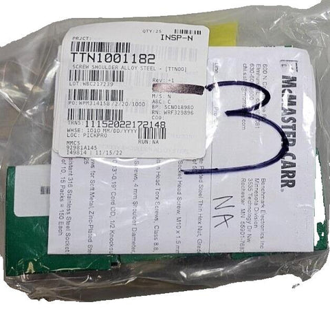 25PCS McMaster 92981A145 Alloy Steel Shoulder Screws M3x0.5 4x20MM Steel Metric
