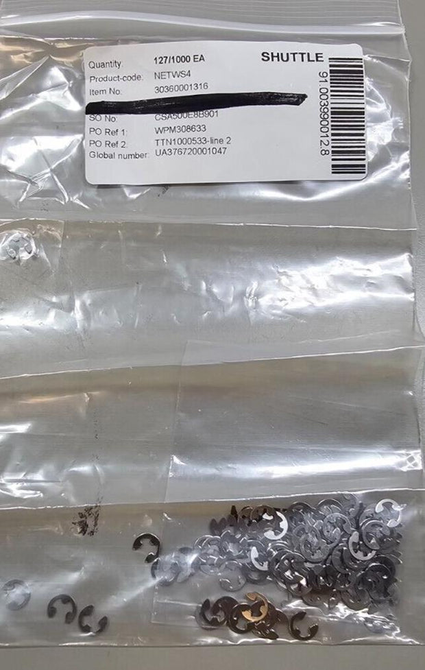 1000PCS Misumi NETWS4 Retaining Ring Externa, E-Type, Fit 4MM Shaft/Bores, Steel