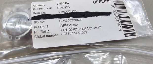 50PCS Misumi STW25 retaining rings 25mm, Steel, Phosphate Coated, Outer Stopper