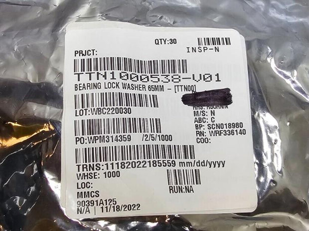 10PCS 90391A125 65MM Steel Spring Lock Washer for Chamfered Slotted Bearing Nuts