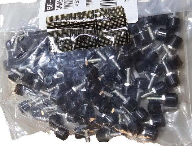 100PCS Misumi UNAH3-10 Hex Head Stopper Bolts, Urethane Bumper, 10MM, 3MM Thread