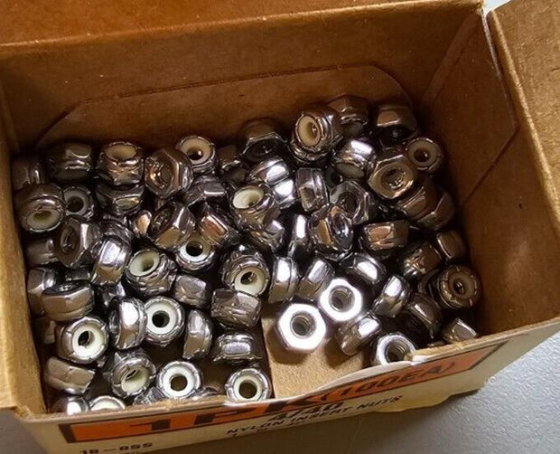 200PCS 91831A005 4-40 Nylon Inserted Self Lock Nuts 304 Stainless Steel 18-8