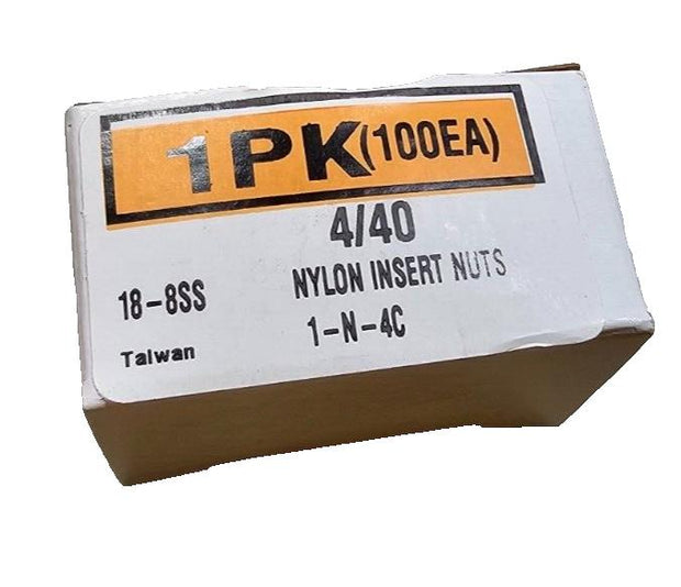 200PCS 91831A005 4-40 Nylon Inserted Self Lock Nuts 304 Stainless Steel 18-8