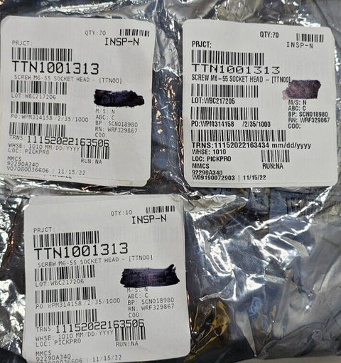 150PCS 92290A340 Super Corrosion Resistant 316 M6-1 55mm Steel Socket Head Screw