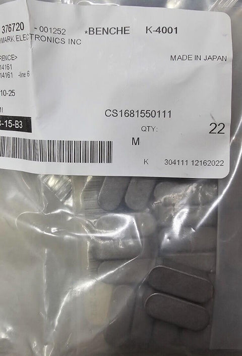 5PCS Misumi KESS10-25 Parallel Shaft Keys 25mm L 10mm W, Stainless, Rounded