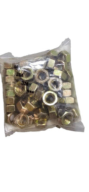 50PCS 97700A160 Zinc Yellow-Chromate Plated Steel Hex Nut M8x1.25 13x6.5mm ISO