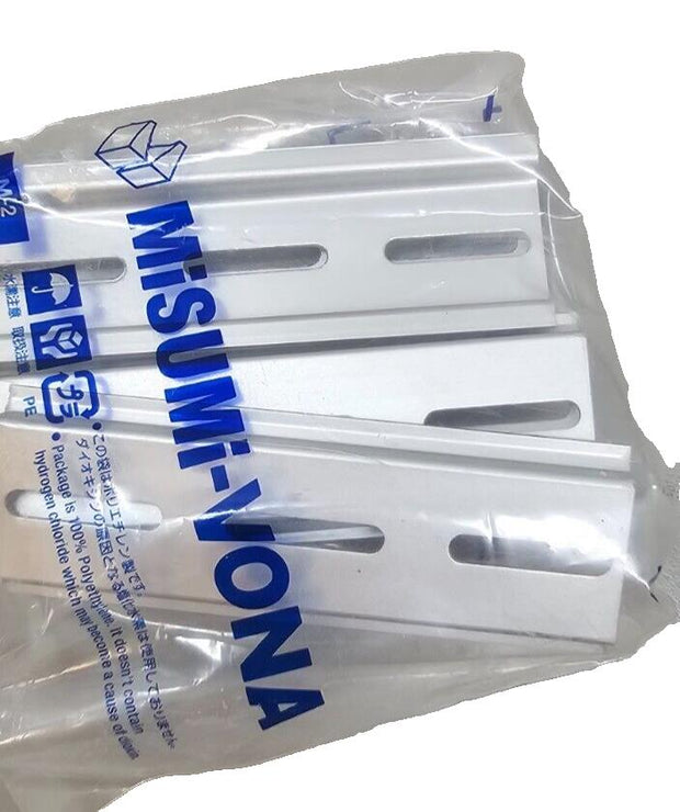3PCS Misumi DNR274-100 Aluminum DIN Rains, 100mm, Slotted, Anodized