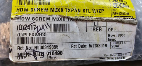 5511PCS 916498 M3X8mm Long, Torx, Pan Head Machine Screws, Zinc Trivalent, ISO