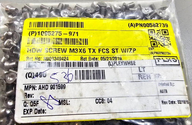 536PCS 901599 M3x6mm Torx Flat Head Machine Screws Stainless, Passivated, T10