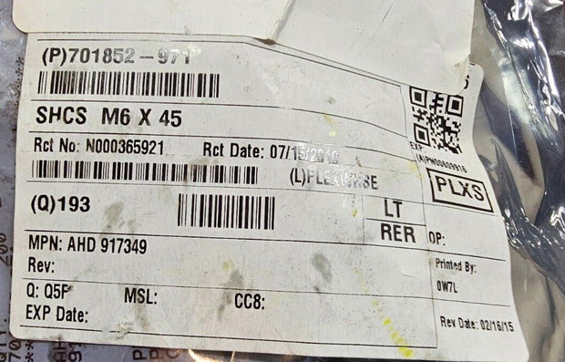 193PCS 917349 M6X45mm Long, Socket Head Cap Screws, Partially Threaded, DIN912