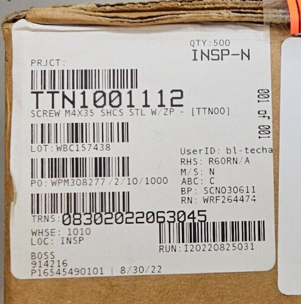 100PCS 914216 M4X35mm Long, Socket Head Cap Screws, Zinc Steel, Partial Thread
