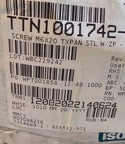 2402PCS 90304A226 Steel Pan Head Torx Screws M6x1, 20mm L, Zinc Plated Steel