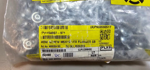492PCS 953266 M5x16mm Flanged Button Head Socket Screw, Zinc/Steel, ISO7380-2