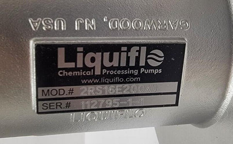 New Liquiflo 2RS16E200X 2-Series Gear Pump, 316 Stainless Steel 1750rpm -40-500*