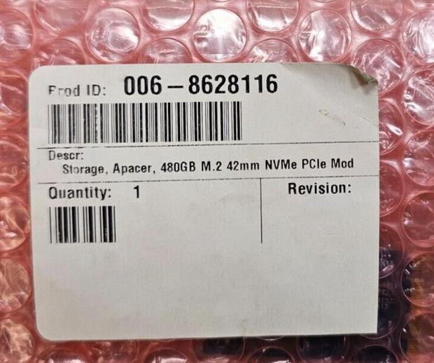 New Apacer Industrial M.2 NVMe SSD 480GB, 42mm TLC NAND 3.3V B73.135KGB.00102